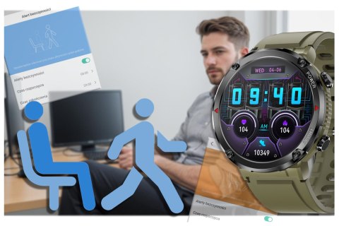 SMARTWATCH MĘSKI GRAVITY GT21-7 - BLUETOOTH CALL, DODATKOWY PASEK (sg025g) SMARTWATCH MĘSKI GRAVITY GT21-7 - BLUETOOTH CALL, DODATKOWY PASEK (sg025g)