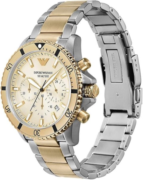 ZEGAREK MĘSKI EMPORIO ARMANI AR11606 Two-Tone Chronograph + BOX ZEGAREK MĘSKI EMPORIO ARMANI AR11606 Two-Tone Chronograph + BOX