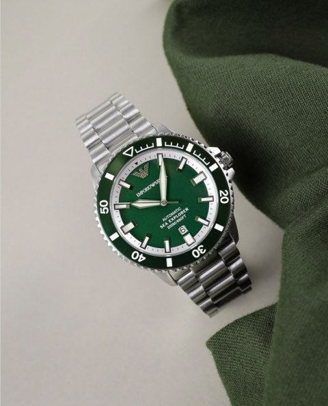ZEGAREK MĘSKI EMPORIO ARMANI AR60080 Sea Explorer AUTOMATIC (zi110b) + BOX ZEGAREK MĘSKI EMPORIO ARMANI AR60080 Sea Explorer AUTOMATIC (zi110b) + BOX