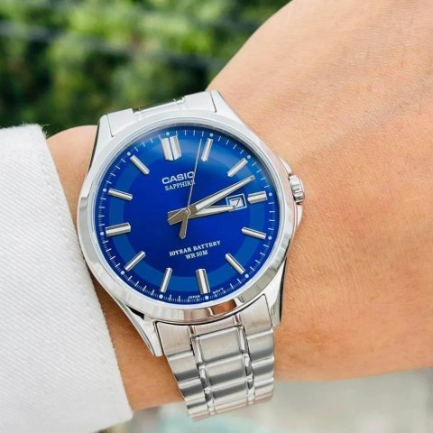 Zegarek Męski Casio MTS-100D-2A + BOX (zd236c) SZAFIR Zegarek Męski Casio MTS-100D-2A + BOX (zd236c) SZAFIR