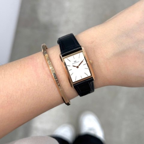 ZEGAREK DAMSKI DANIEL WELLINGTON Bound Black Crocodile Rose Gold DW00100693 + BOX ZEGAREK DAMSKI DANIEL WELLINGTON Bound Black Crocodile Rose Gold DW00100693 + BOX