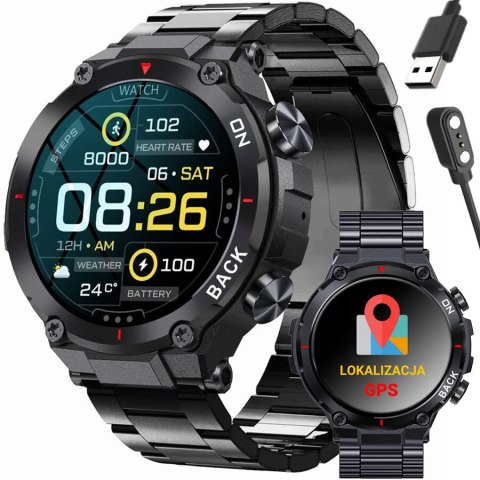 SMARTWATCH MĘSKI GRAVITY GT8-2 - z GPS (sg017b) SMARTWATCH MĘSKI GRAVITY GT8-2 - z GPS (sg017b)