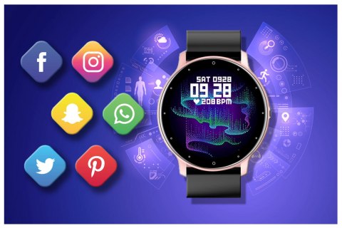 SMARTWATCH UNISEX GRAVITY GT1-2 PULSOMETR, WŁASNE TARCZE (sg015b) SMARTWATCH UNISEX GRAVITY GT1-2 PULSOMETR, WŁASNE TARCZE (sg015b)