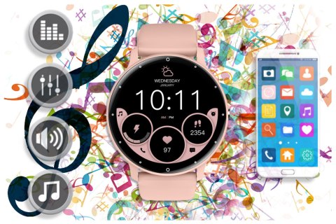 SMARTWATCH UNISEX Rubicon RNCF16 - BLUETOOTH CALL, TRENING GOOGLE FIT (sr058d) SMARTWATCH UNISEX Rubicon RNCF16 - BLUETOOTH CALL, TRENING GOOGLE FIT (sr058d)