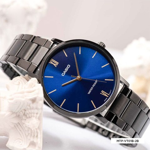 Zegarek Męski Casio MTP-VT01B-2B + BOX Zegarek Męski Casio MTP-VT01B-2B + BOX