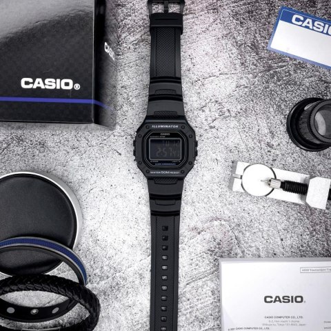ZEGAREK MĘSKI CASIO W-218H-1B + BOX ZEGAREK MĘSKI CASIO W-218H-1B + BOX